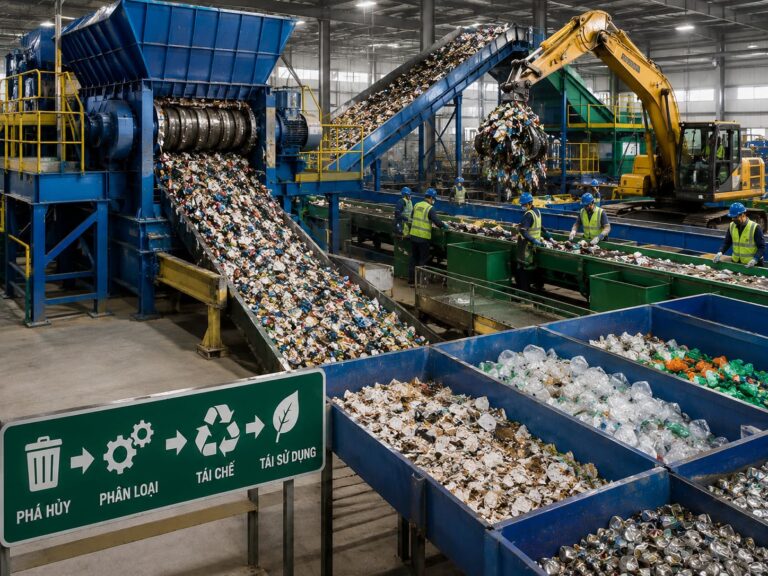 Phá hủy kết hợp tái chế (Destruction + Recycling)